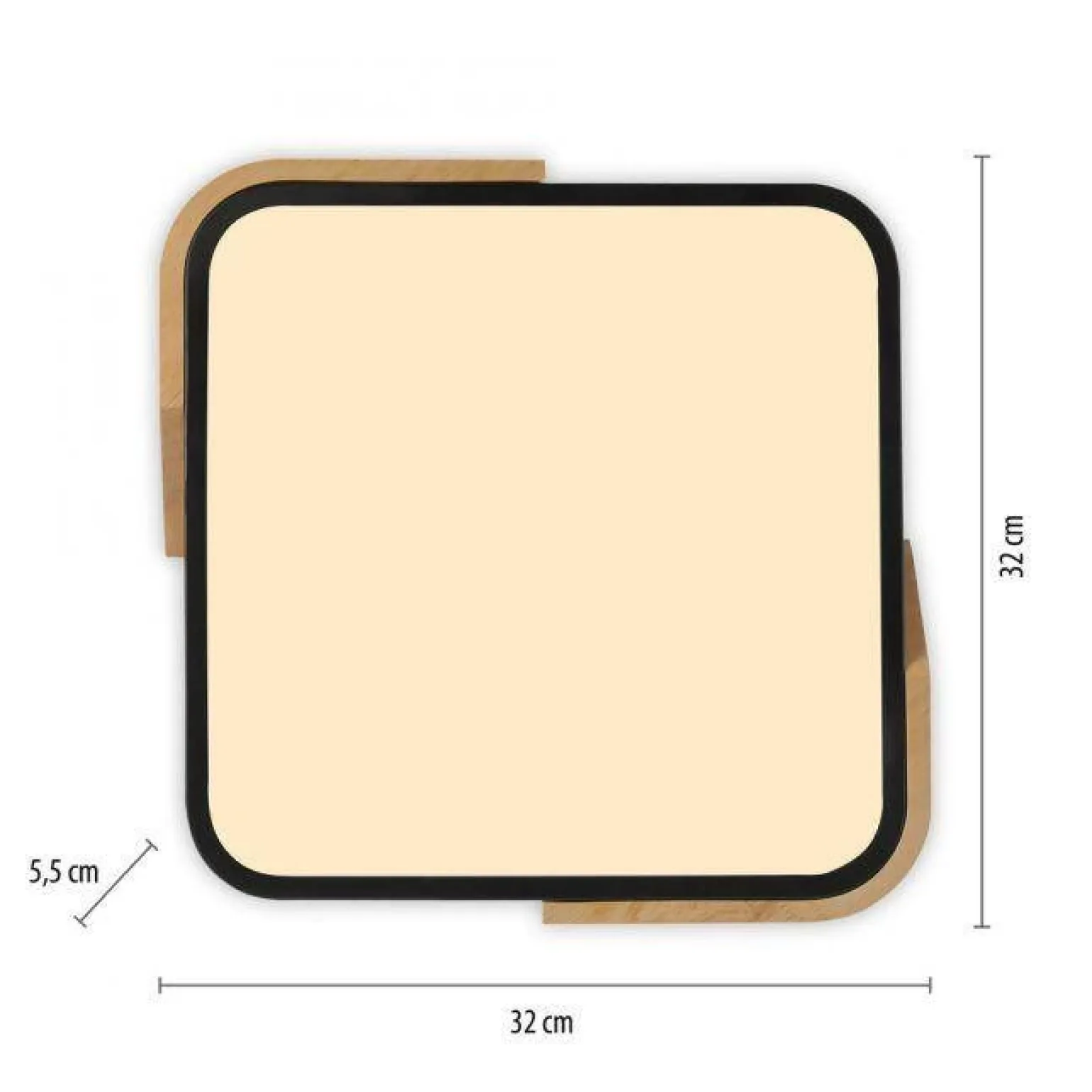 Plafon kwadratowy BILA BLACK (14289-18) - Paul Neuhaus