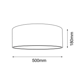 Plafon Lamego 50 - Biały (180 mm) (1085) - Shilo