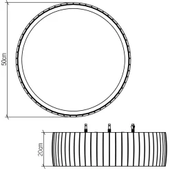 Plafon LED Barrel (QN-BARREL-F-LED-50-TEAK) - Quintiesse