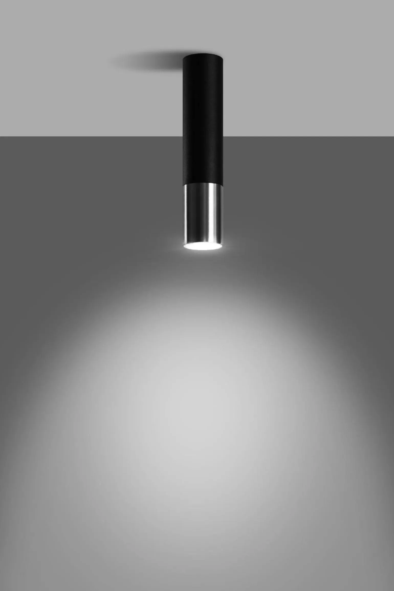 Plafon LOOPEZ czarny/chrom (SL.0939) - Sollux