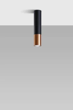 Plafon LOOPEZ czarny/miedź (SL.0945) - Sollux