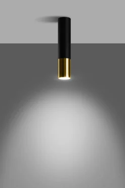 Plafon LOOPEZ czarny/złoty (SL.0951) - Sollux