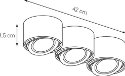 Plafon LUMOS 3x48W biały (70253301) - KASPA