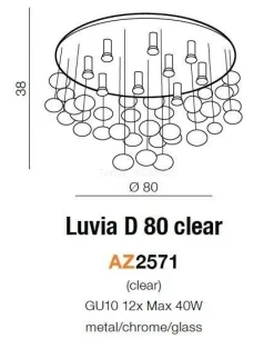 Plafon Luvia D80 (clear) (AZ2571) Azzardo