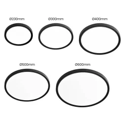 Plafon MAQ 40W 3CCT Czarny (ML0441) - Milagro