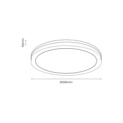 Plafon Marlon 36W 4000K Czarny IP54 (EKP0476) - Eko-Light