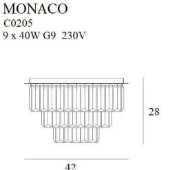 Plafon Monacooty ø 42 cm (C0205) - Maxlight
