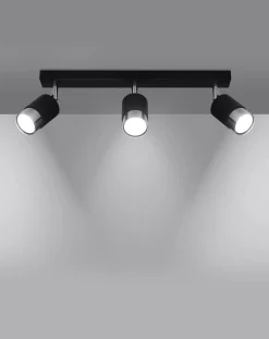 Plafon NERO 3 czarny/chrom (SL.1066) - Sollux