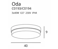 Plafon ODA CZARNY (C0194) - MAXlight