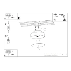 Plafon OMIQ czarny (SL.1678) - Sollux Lighting