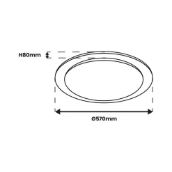 PLAFON ONTARIO 48W LED Ø570 mm (ML7135) - Milagro