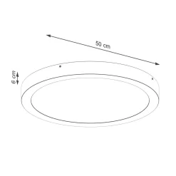 Plafon ONYX 50 czarny LED 3000K (SL.1246) - Sollux Lighting