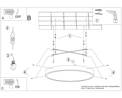 Plafon ONYX 50 czarny LED 3000K (SL.1246) - Sollux Lighting