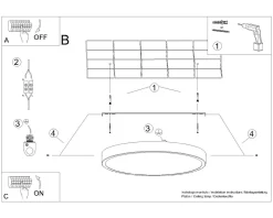 Plafon ONYX 30 czarny LED 3000K (SL.1242) - Sollux Lighting