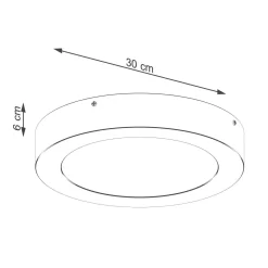 Plafon ONYX 30 czarny LED 3000K (SL.1242) - Sollux Lighting