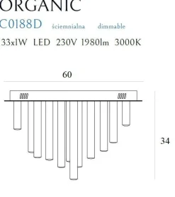 Plafon ORGANIC ściemnialny (C0188D) - Maxlight