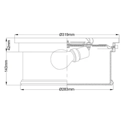 Plafon Payne (FE-PAYNE-F-BATH) - Elstead Lighting