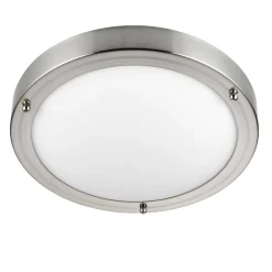 Plafon Portico LED satin Nickel IP44 9W (54675) - Saxby