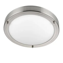 Plafon Portico satin Nickel IP44 40W (12421) - Saxby
