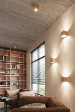 Plafon QUAD naturalne drewno (SL.0493) - Sollux