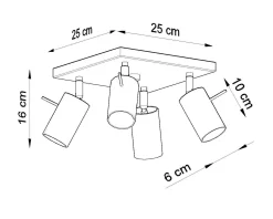 Plafon RING 4 chrom (SL.0730) - Sollux