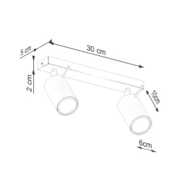 Plafon RING 2 ochra czerwona (SL.1507) - Sollux Lighting