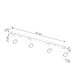 Plafon RING 4L beżowy (SL.1498) - Sollux Lighting
