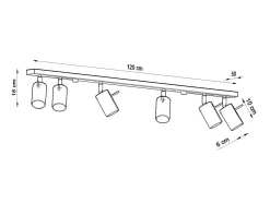 Plafon RING 6L biały (SL.0333) - Sollux