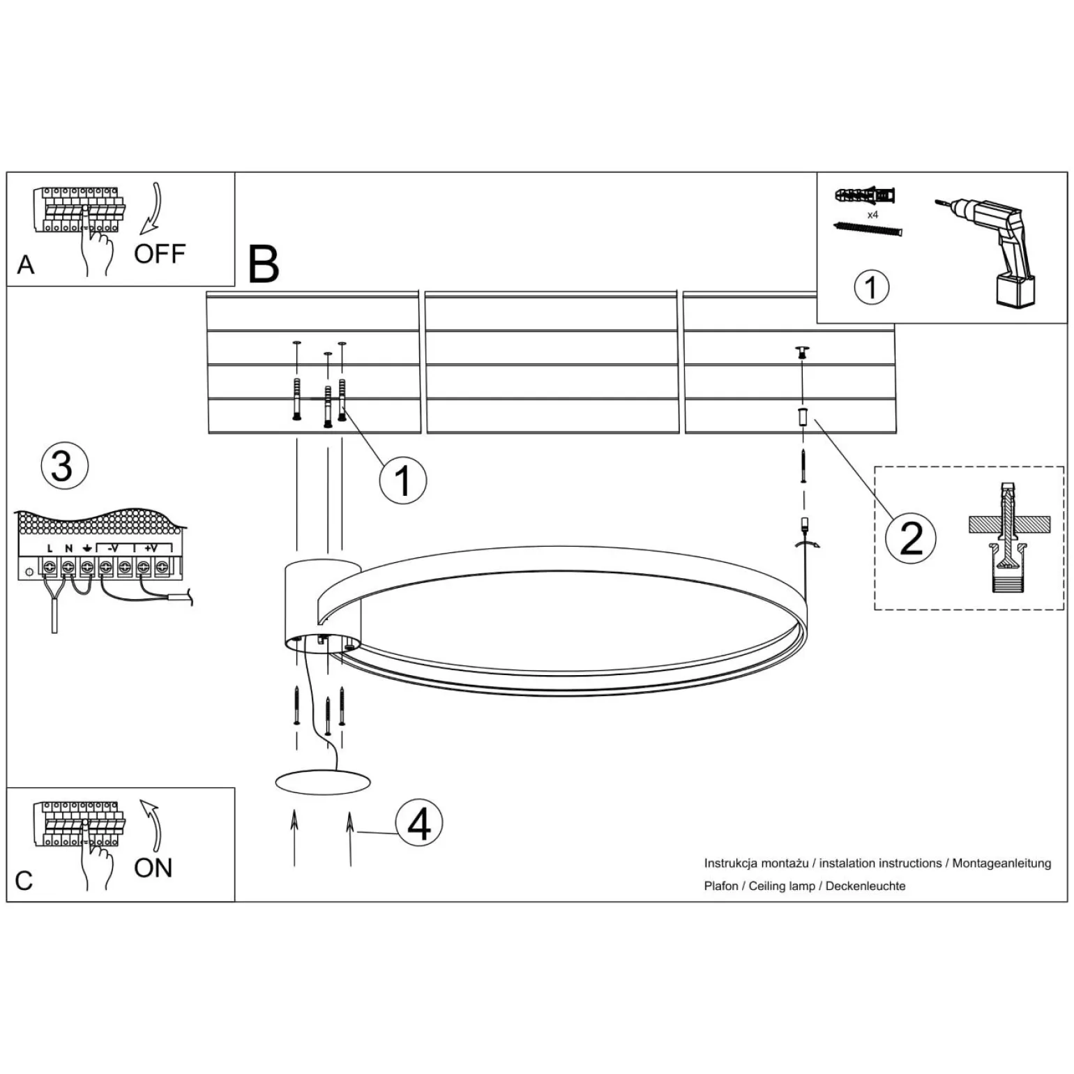 Plafon RIO 110 zielony oliwkowy LED 3000K (TH.391) - Thoro Lighting