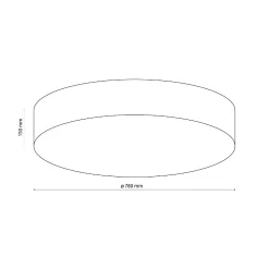 Plafon RONDO LINEN Ø78 (5638) - TK Lighting