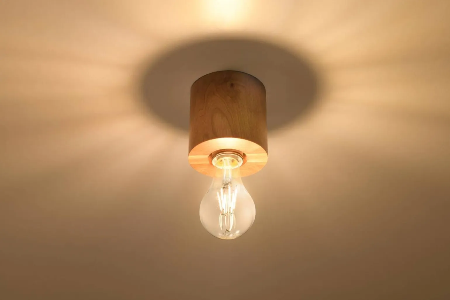 Plafon SALGADO naturalne drewno (SL.0672) - Sollux