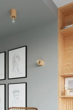 Plafon SALGADO naturalne drewno (SL.0672) - Sollux