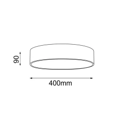 Plafon Sengo 40 - Biały (90 mm) (1249) - Shilo