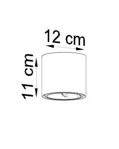 Plafon TIUBE biały (SL.0695) - Sollux