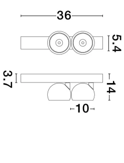 Plafon wewnętrzny FRONTERA (LE44942) - Luces Exclusivas