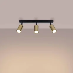 Plafon WINX 3 czarny/złoty (SL.1384) - Sollux Lighting