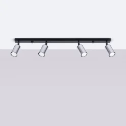 Plafon WINX 4L czarny/chrom (SL.1371) - Sollux Lighting