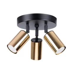 Plafon WINX 3P czarny/złoty (SL.1385) - Sollux Lighting