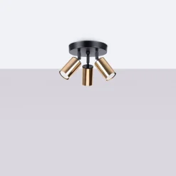 Plafon WINX 3P czarny/złoty (SL.1385) - Sollux Lighting