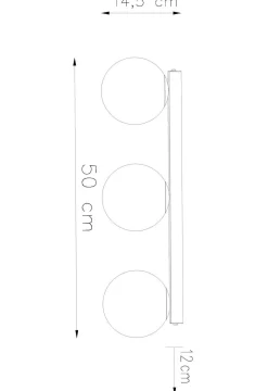 Plafon YOLI 3 czarny (SL.1153) - Sollux