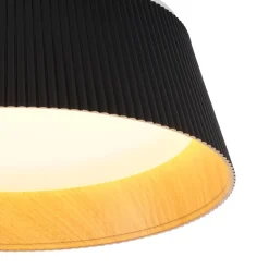 Plafon z efektownym kloszem FRILL LED czarny 45 cm (ST-DL6487-C-BK) - Step into Design