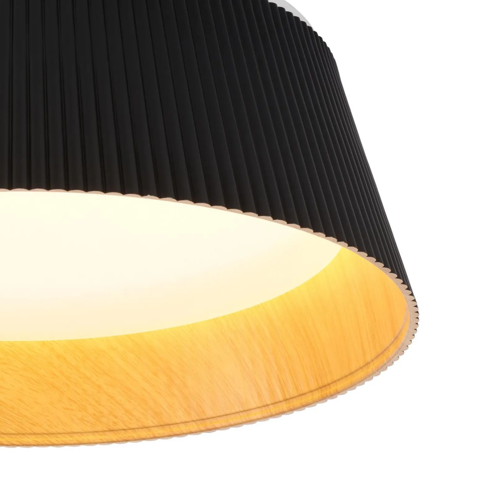 Plafon z efektownym kloszem FRILL LED czarny 45 cm (ST-DL6487-C-BK) - Step into Design