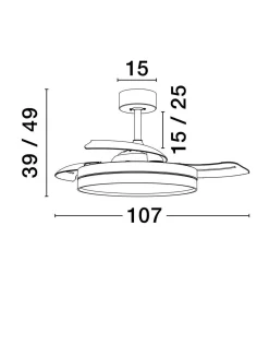 Plafon z wiatrakiem CARANAVI (LE44969) - Luces Exclusivas