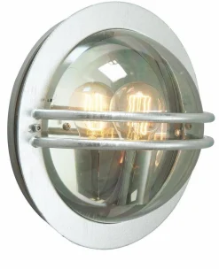 Plafon zewnętrzny BREMEN 630 GALVANIZED E27 LED 9W CLEAR LAMPSHADE Norlys