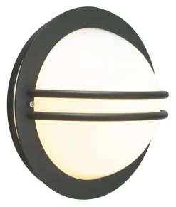 Plafon zewnętrzny BREMEN 637 BLACK LED 8W 3000K MILKY LAMPSHADE EEI E Norlys