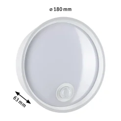 Plafoniera PLATOMO LED 14.5W 1200lm DIM + zmierzchu 180mm okrągła IP44 3000K 230V biały / tworzywo sztuczne (PL94699) - PAULMANN
