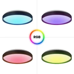 Plafoniera RINGO z pilotem i kolorowym światłem RGB 36W Ø390 mm (ML9965) - Milagro
