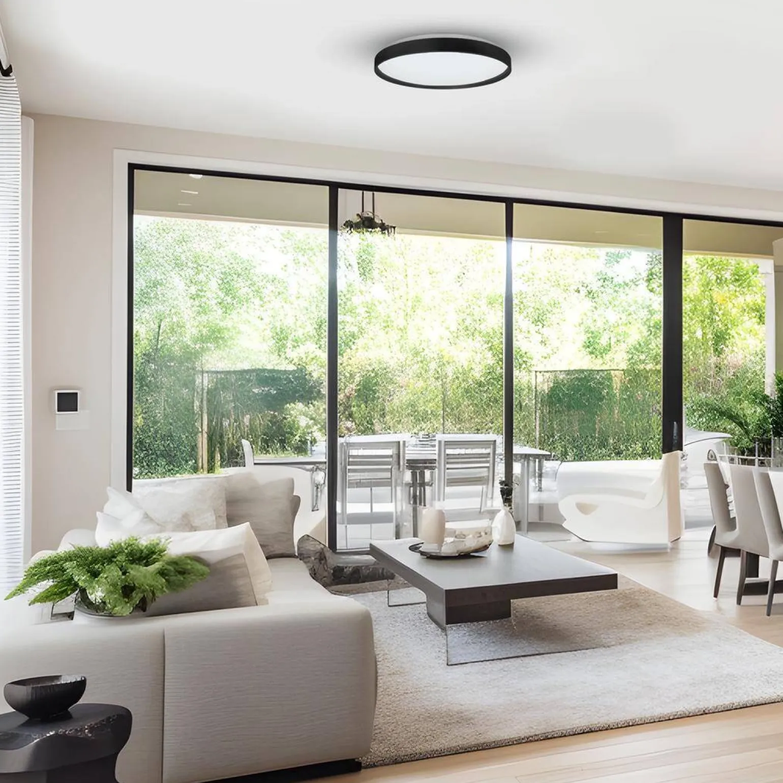 Plafoniera RINGO z pilotem i kolorowym światłem RGB 36W Ø390 mm (ML9965) - Milagro