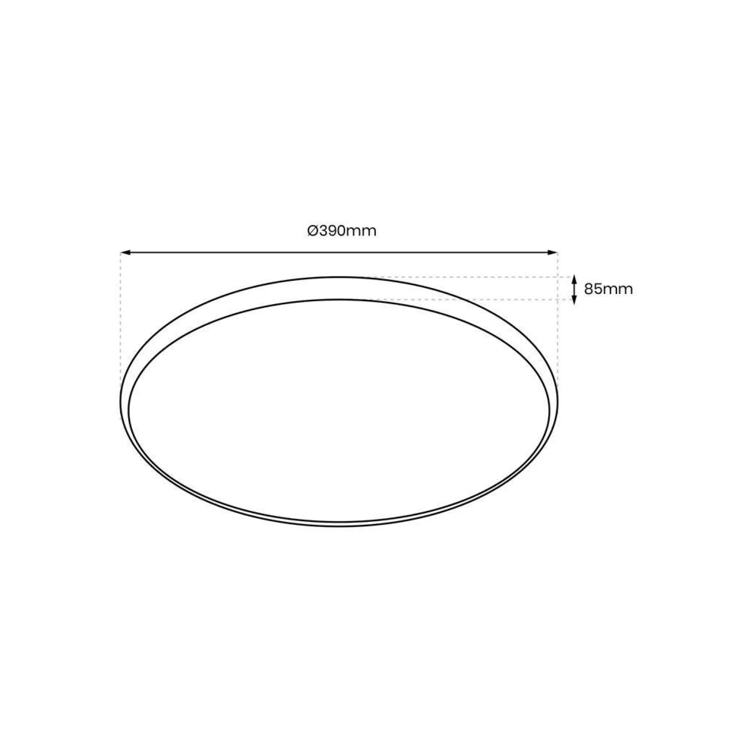 Plafoniera RINGO z pilotem i kolorowym światłem RGB 36W Ø390 mm (ML9965) - Milagro