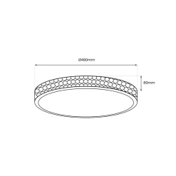 Plafoniera SHINY AMBER Ø49 cm (ML7448) - Milagro